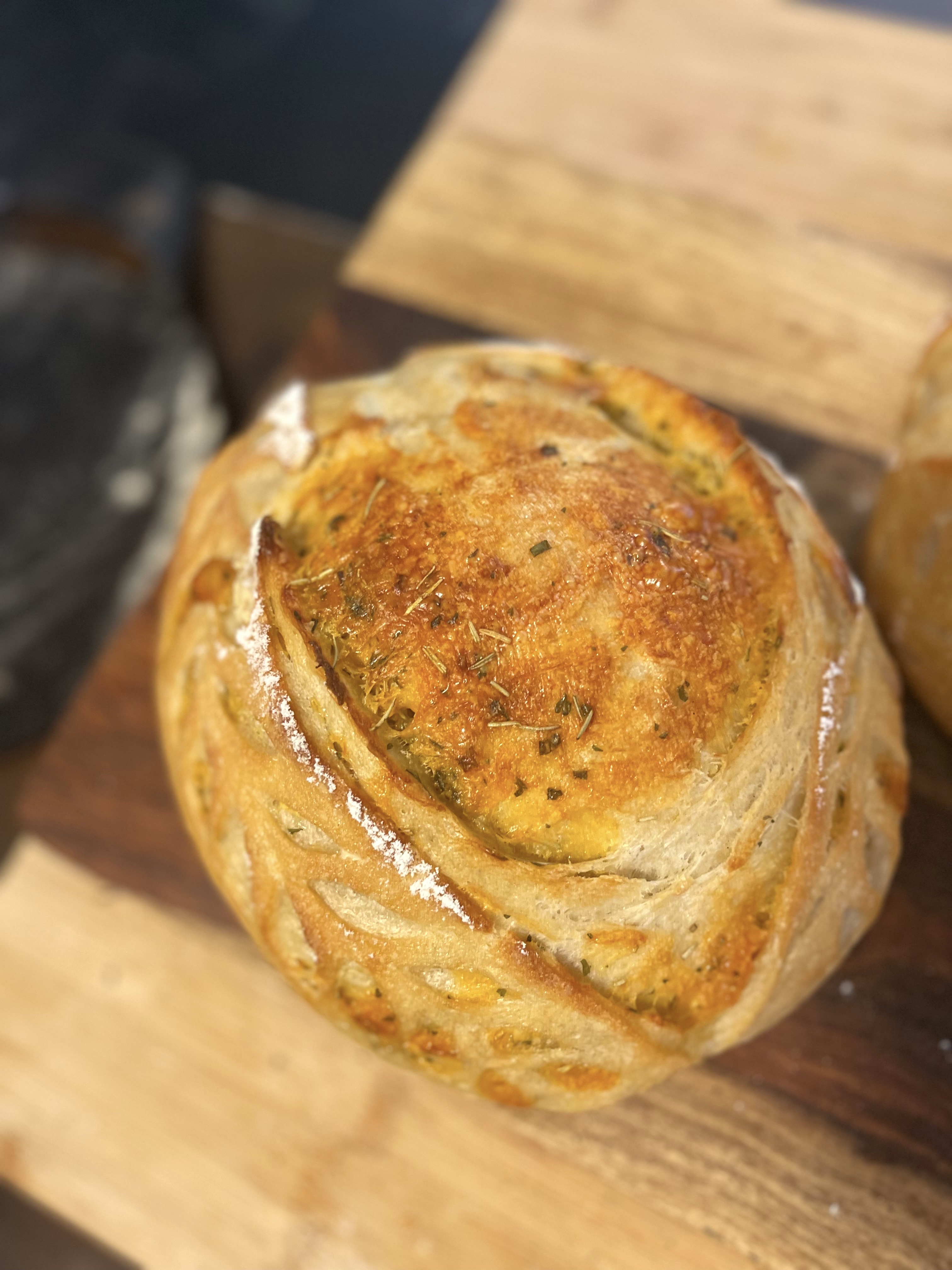 Sharp Cheddar & Italian Herb Sourdough 