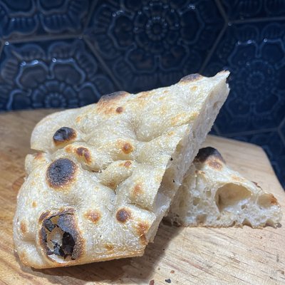 Asiago, Sun Dried Tomatoes,Garlic & Rosemary Sourdough Focaccia 