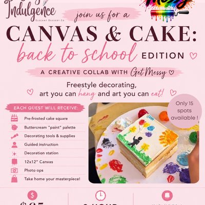 Canvas & Cake: Back To School Creative Experience 🎨