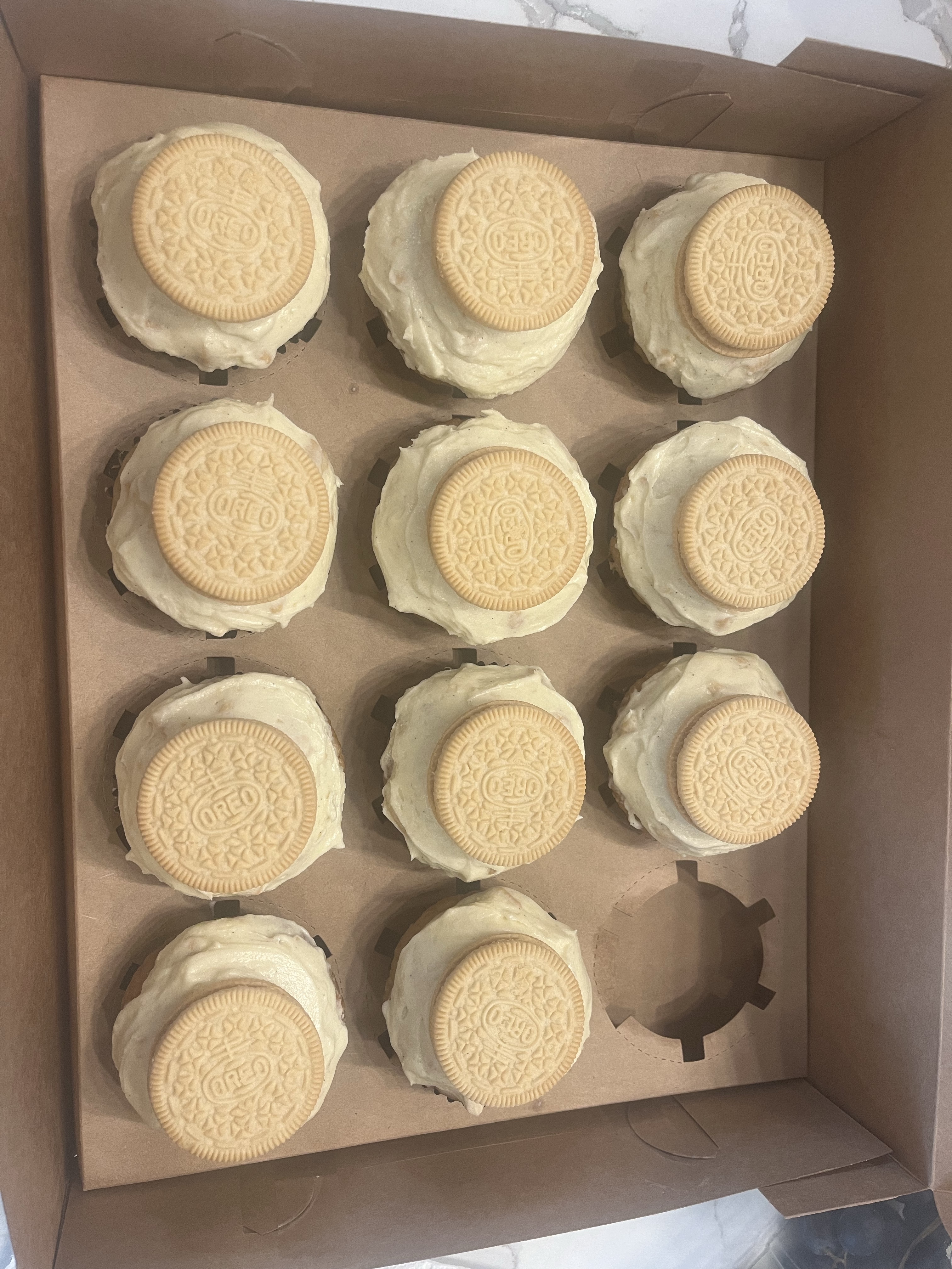Vegan Golden Oreo Cupcakes