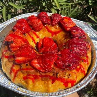 10” Strawberry Choco Flan 