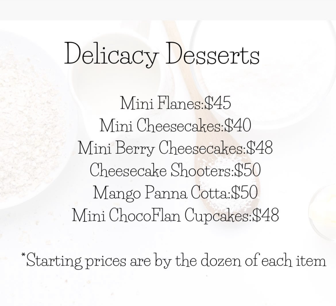 Dessert delicacies 