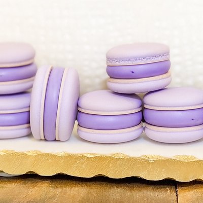 Dozen Blueberry Vanilla Macarons