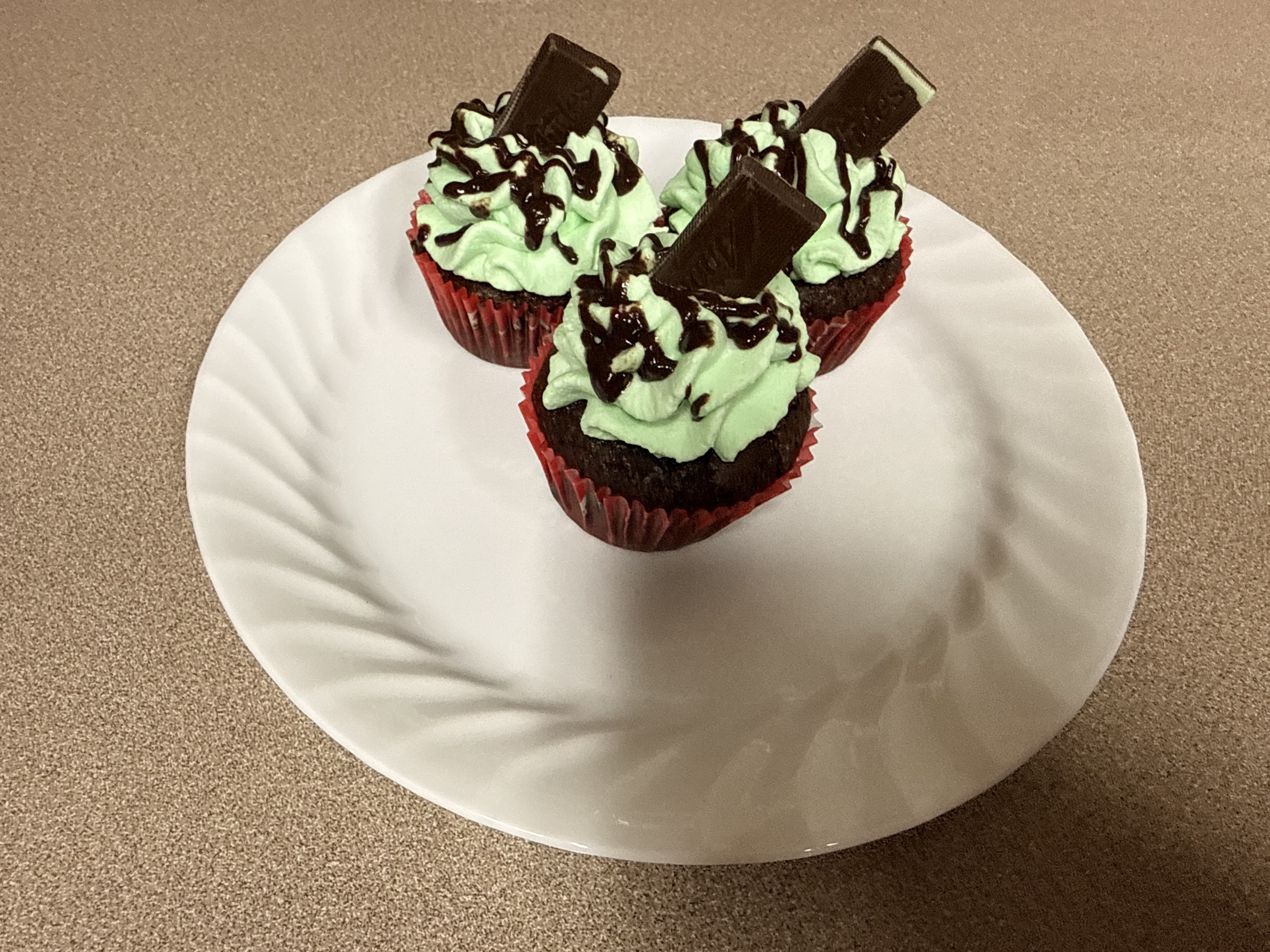 Chocolate Ande Mint Cupcakes