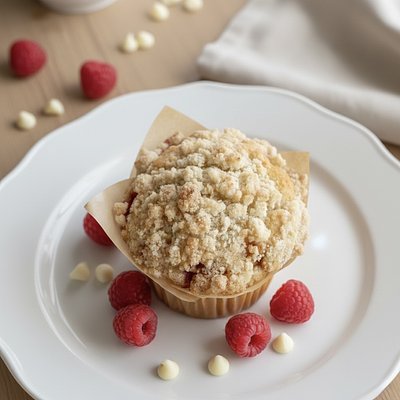 White Chocolate Raspberry Muffins 6 Pk 