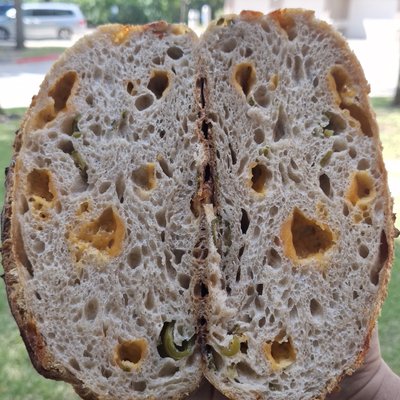Organic Flour Sourdough Bread With Jalapeño, Cheddar & Green Onion 