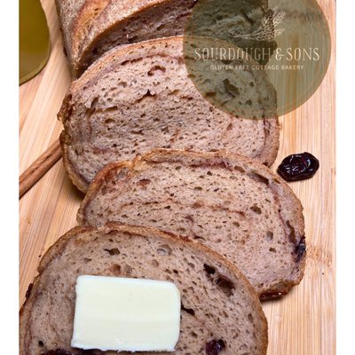 Cinnamon Raisin Sourdough Loaf, EF, DF