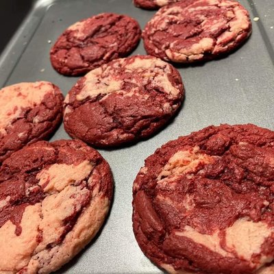 Red Velvet Strawberry Cookies