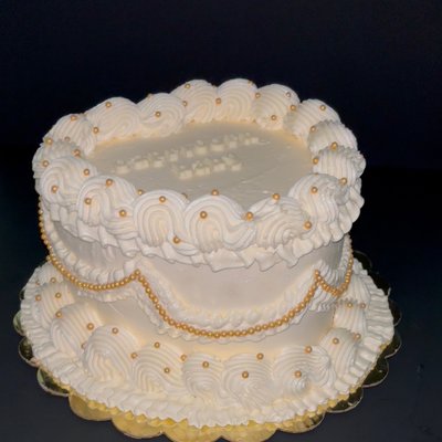 Vintage Heart Cake - 8 inch