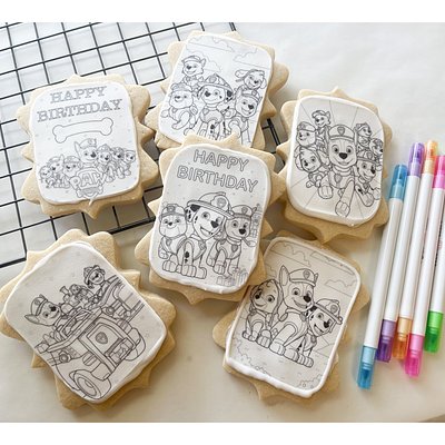 Custom Coloring Page Cookie Sets 