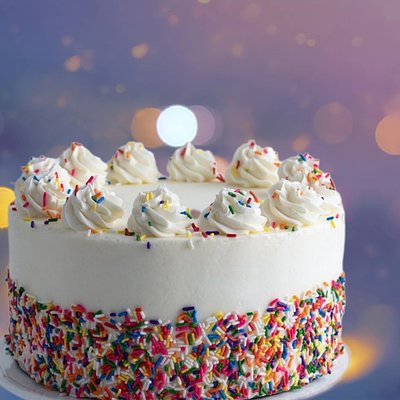 8 Inch 3 Layer Funfetti Cake