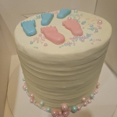 6 In 4 Layer Gender Reveal Cake
