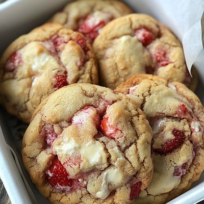 Strawberry cheesecake cookies