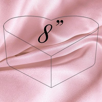 8” Heart Cake (3 Layers) Up To 18 Servings 