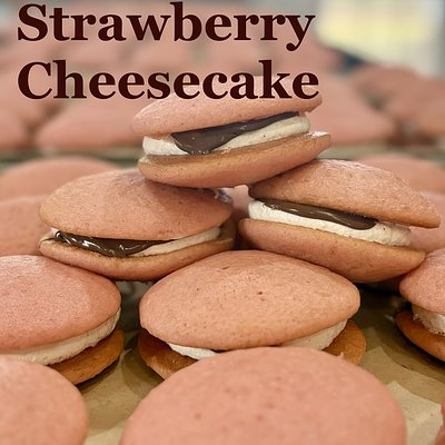 3” Strawberry Chocolate Cheesecake Whoopie Pie