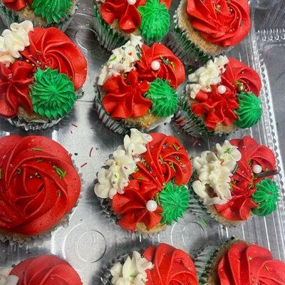 Classic Cupcakes With Colored Buttercream 