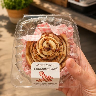 Maple Bacon Cinnamon Rolls 
