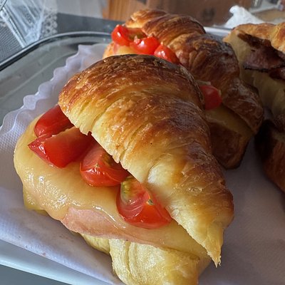 Savoury Cheese And Tomato Twice baked Croissants 