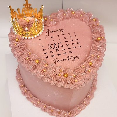 Custom Heart Cake 8" 3 Layer