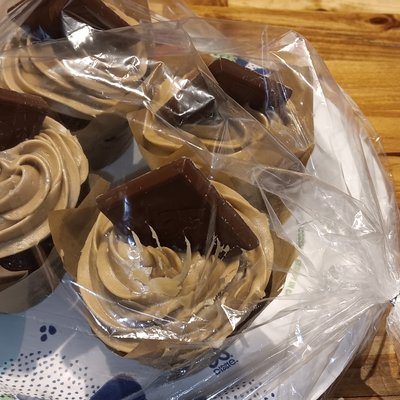 Grand Champion Cupcakes 2025 Botno County Fair!!! Triple  Chocolate Fudge With Carmel Latte Frosting Topped With Ferrero Rocher Candy 