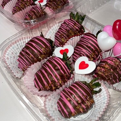 Turtle Covered Strawberries
