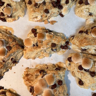 S’mores Sourdough Scones