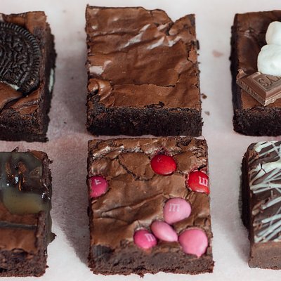 Brownies Fudgy Chocolate Assorted  Bars Box of 6