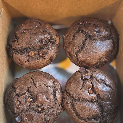 4pk-Double Chocolate Chip Muffins 