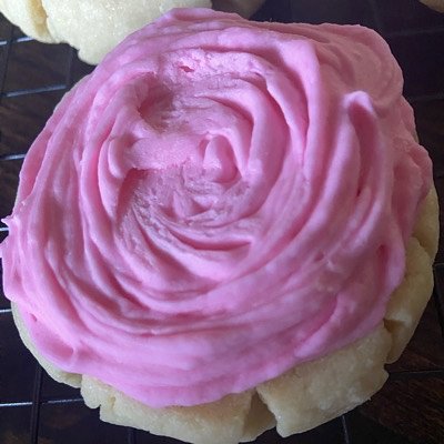 PINK Frosted Sugar Cookies