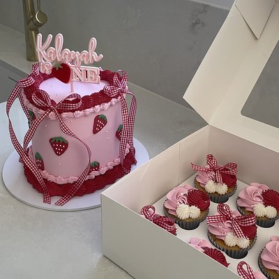 Berry First Birthday Cake