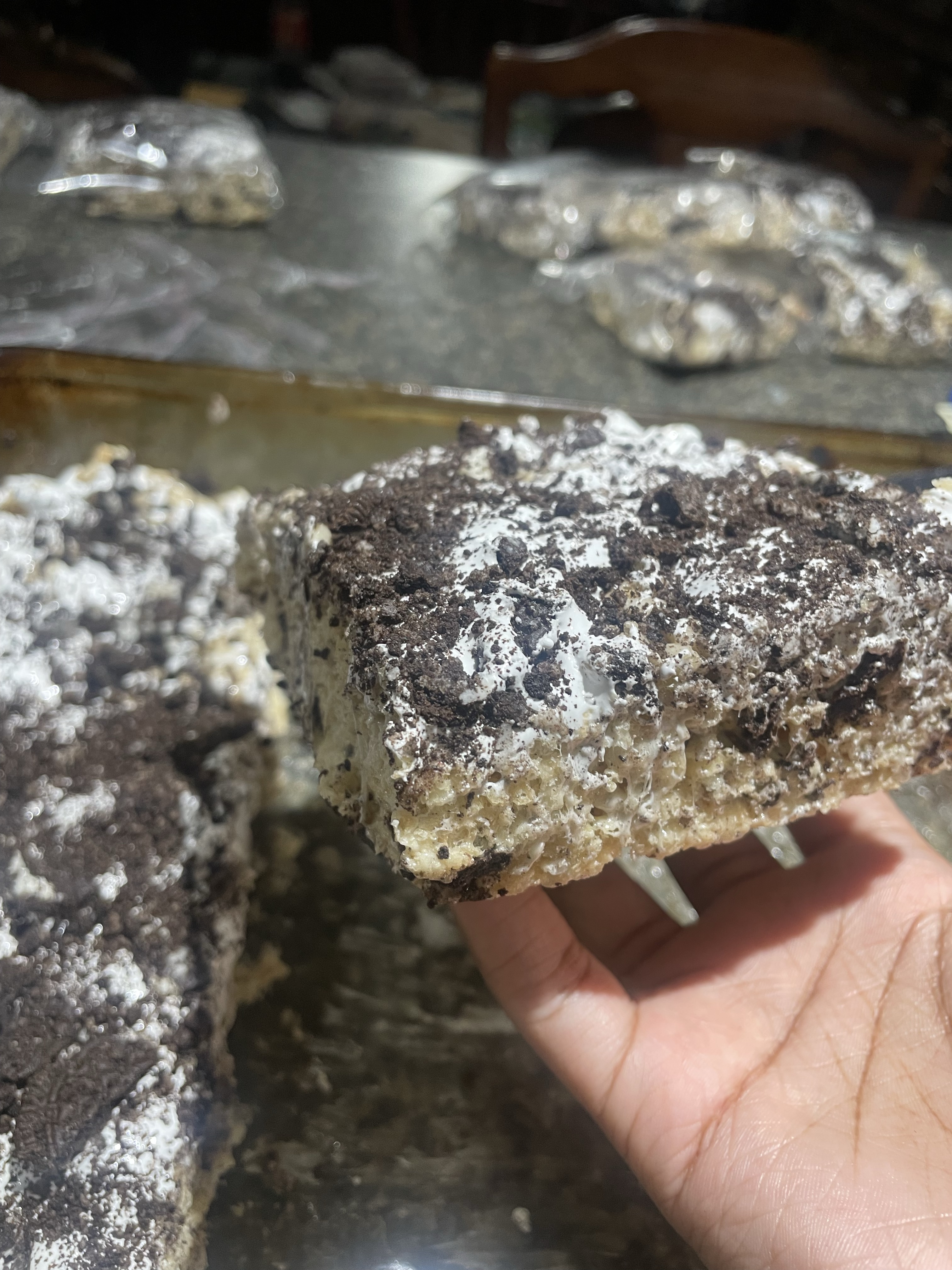 Oreo rice krispy treat 