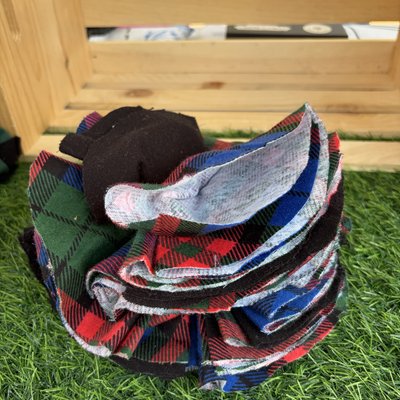 Handmade Snuffle Ball Flannel Red/Green