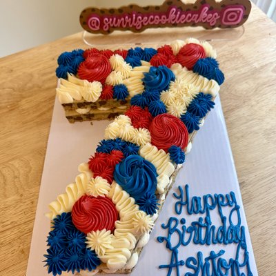 Double Layer Number Cookie Cake 