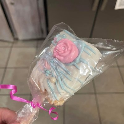 Dipped Rice Krispi treats wrapped