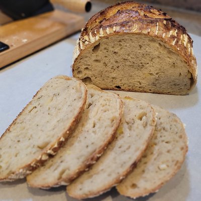 Roasted Garlic and Rosemary Sourdough 
