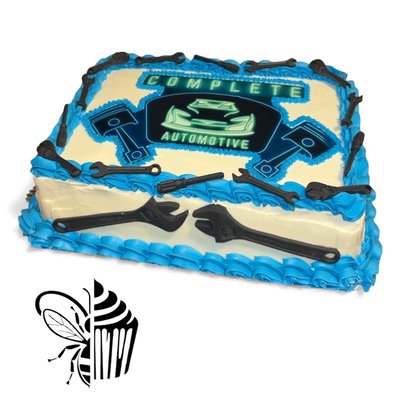 Custom Logo Sheet Cake