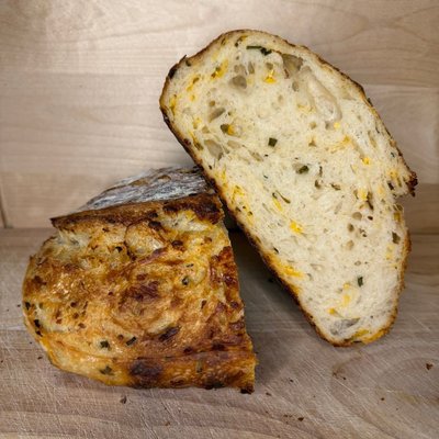Cheddar Chive Sourdough Loaf