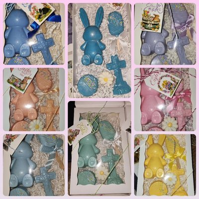 Bunny boxes🐰🌸✨️


Breakable bunny🐰
Chocolate Oreo🥛
Cake popsicle🍡
Chocolate cross✝️