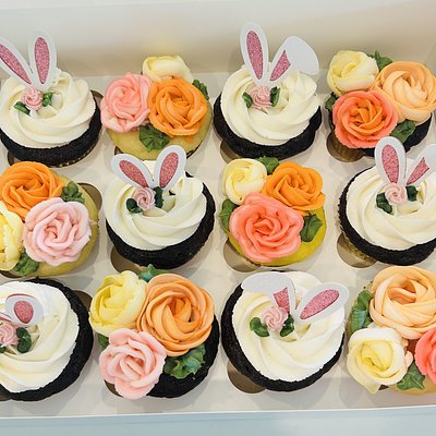 Easter Bunny and Florals 