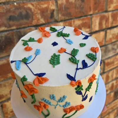 Floral Cake  (6"2 Layer) 