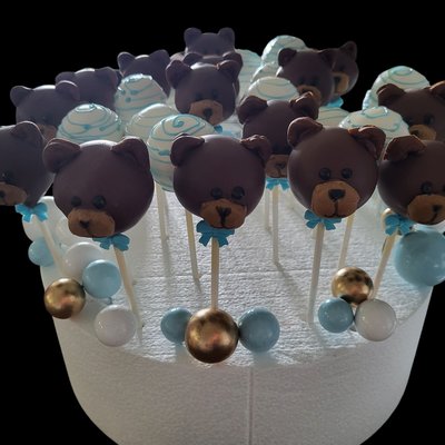 Teddy Bear Face Cake Pop