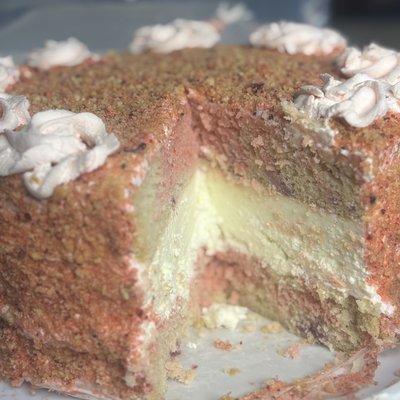 Cheesecake Stuffed Cake