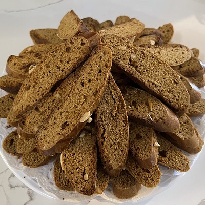 Stomatico (burnt sugar biscotti)7lb Tray