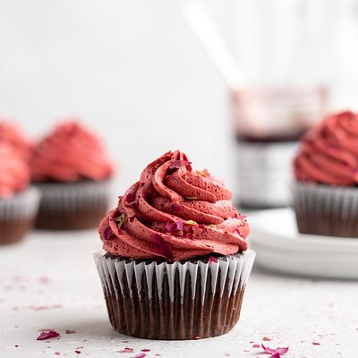 Chocolate Cherry Filled Cupcakes