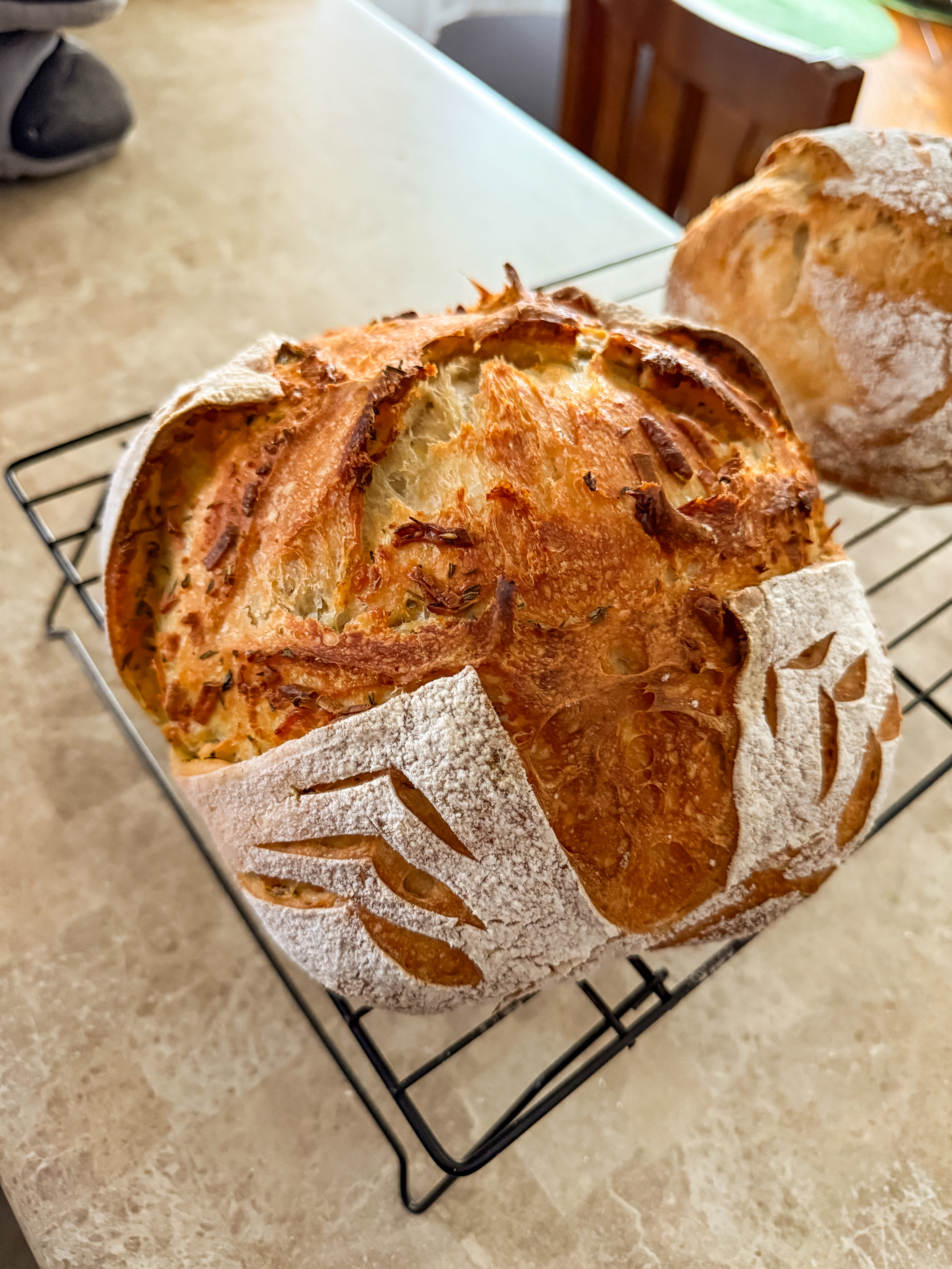 Italian Herb + Cheese Sourdough Loaf