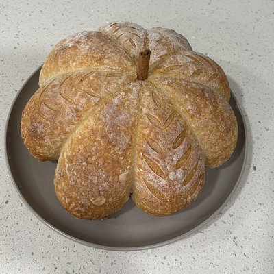 Pumpkin Shaped Sourdough Boule