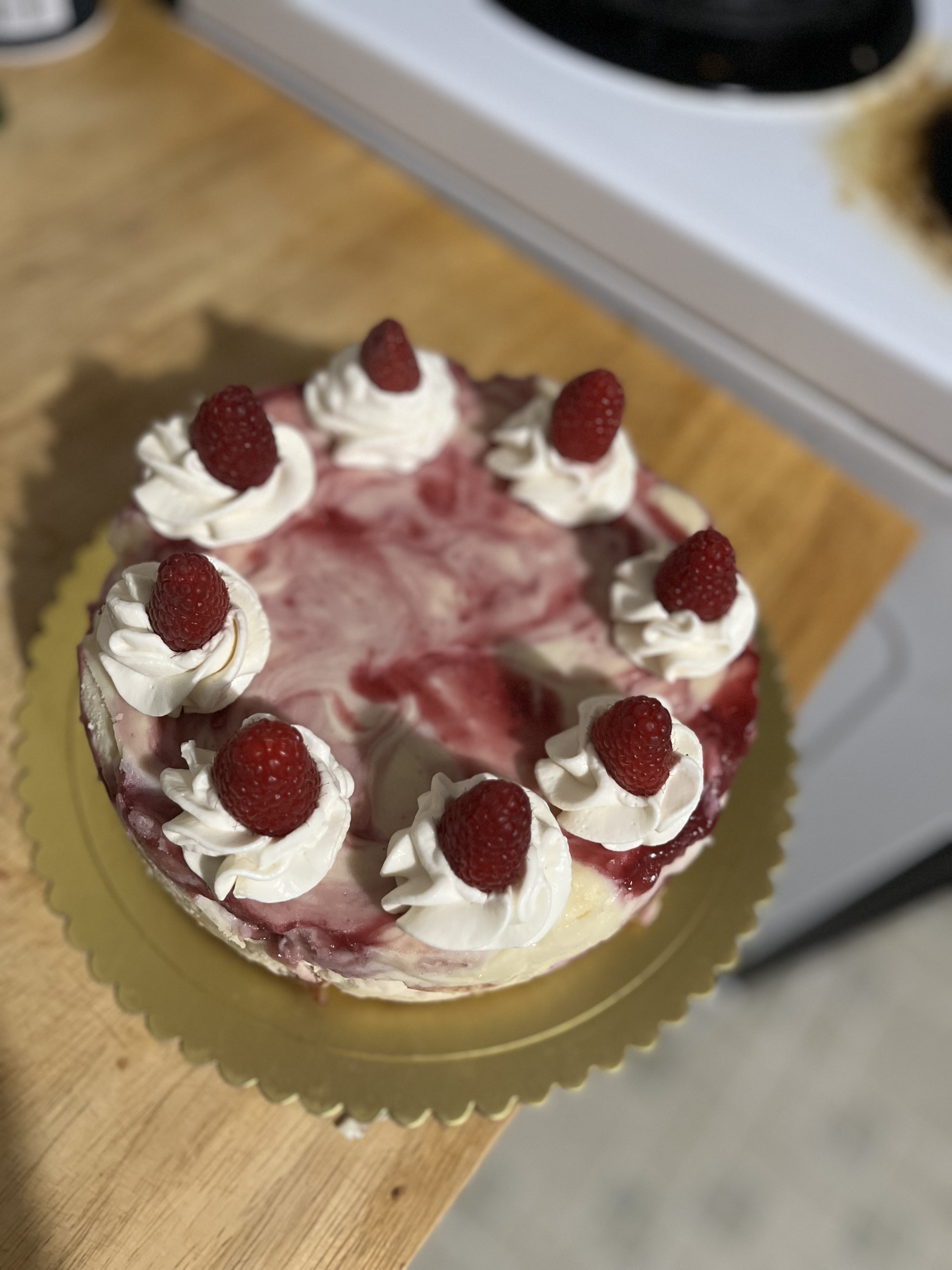 White Chocolate Raspberry Cheesecake 