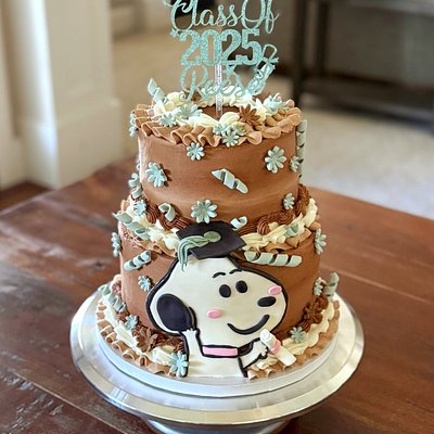 2 Tier Cake (6” Cake + 8” Cake) Serves up to 34