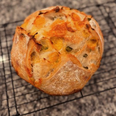 Cheddar & Jalapeño Sourdough Boule
