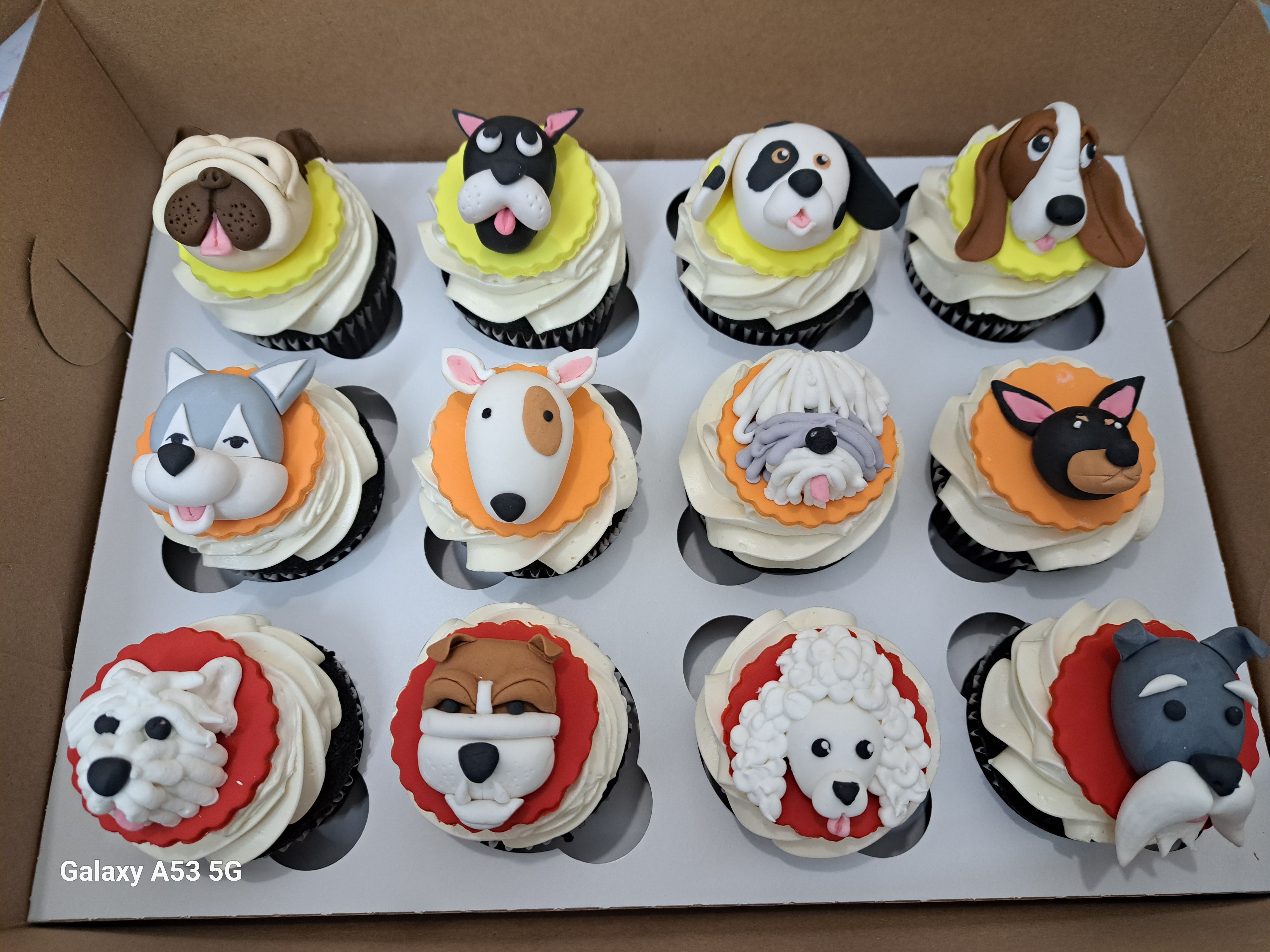 Fondant topped cupcakes